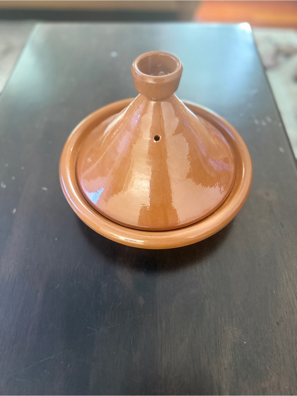 Handmade Morrocan Clay Tagine Pot - Brown